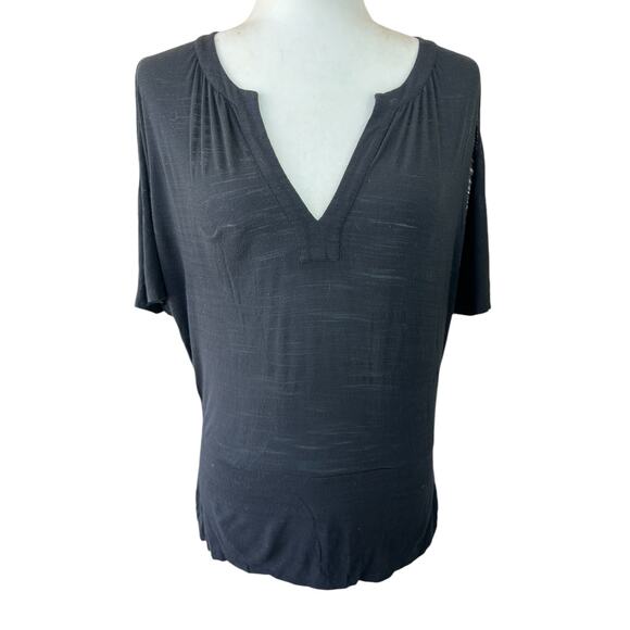 Lafayette 148 Top Large Black Minimalist Quiet Luxury Basics Casual Goth Classic - Picture 4 of 16
